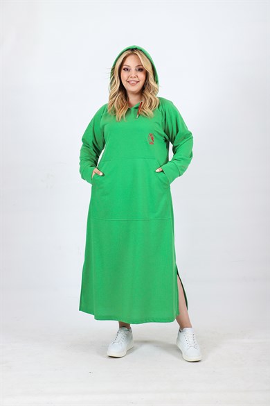Bedrinxxl, Elbise, Büyük Beden Basic Elbise Yeşil